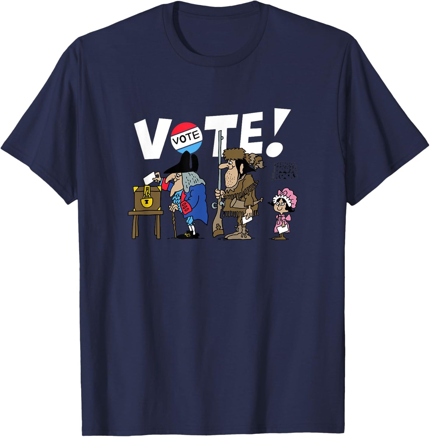 Ripple Junction x Schoolhouse Rock Voting Booth T-Shirt - T-Shirt | Navy
