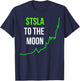TSLA To The Moon Teslanaire Tslanaire Graph Stocks T-Shirt - T-Shirt | Navy