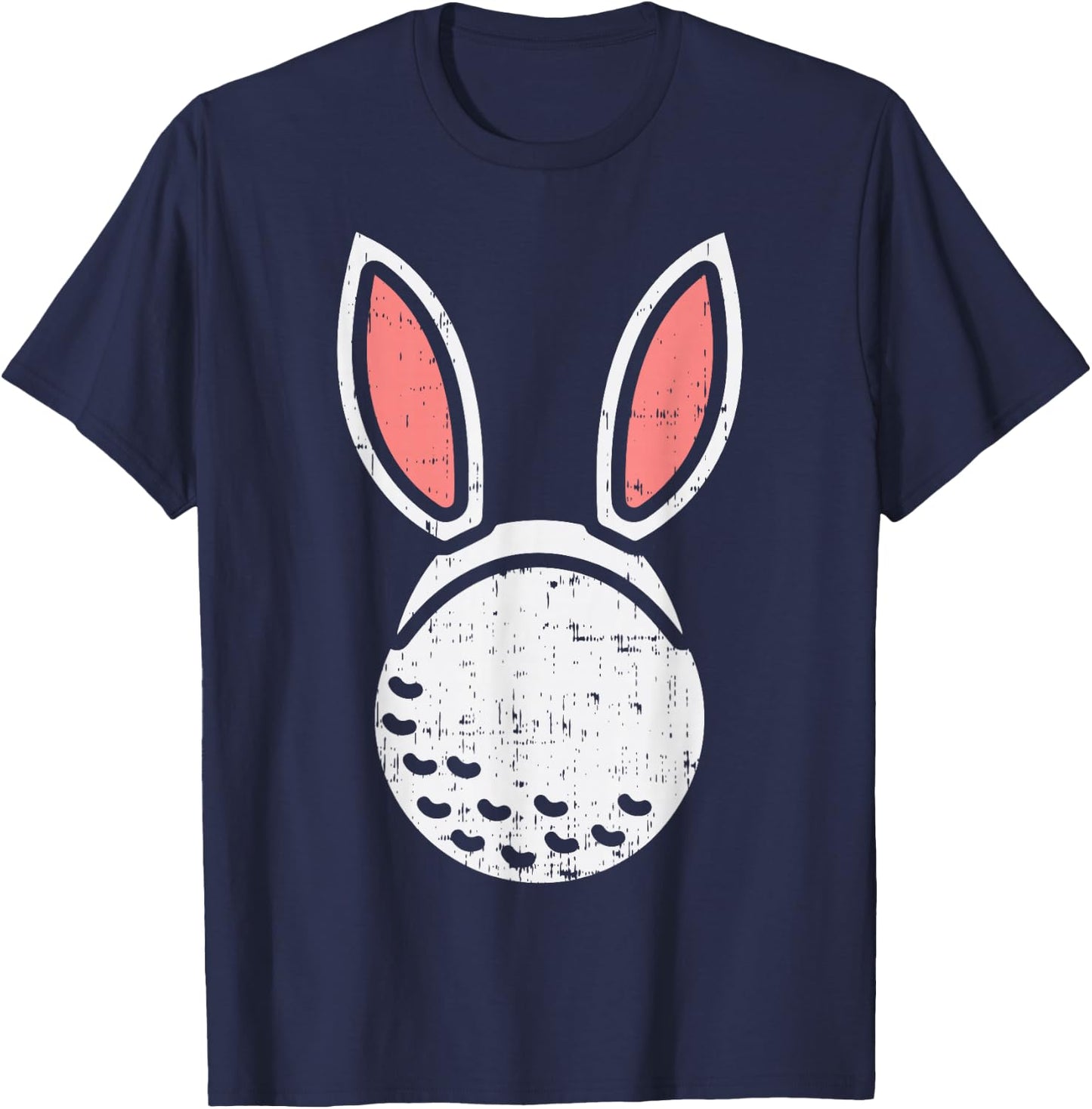 Golf Ball Bunny Ears Funny Golfing Easter Golfer Gift T-Shirt - T-Shirt | Navy