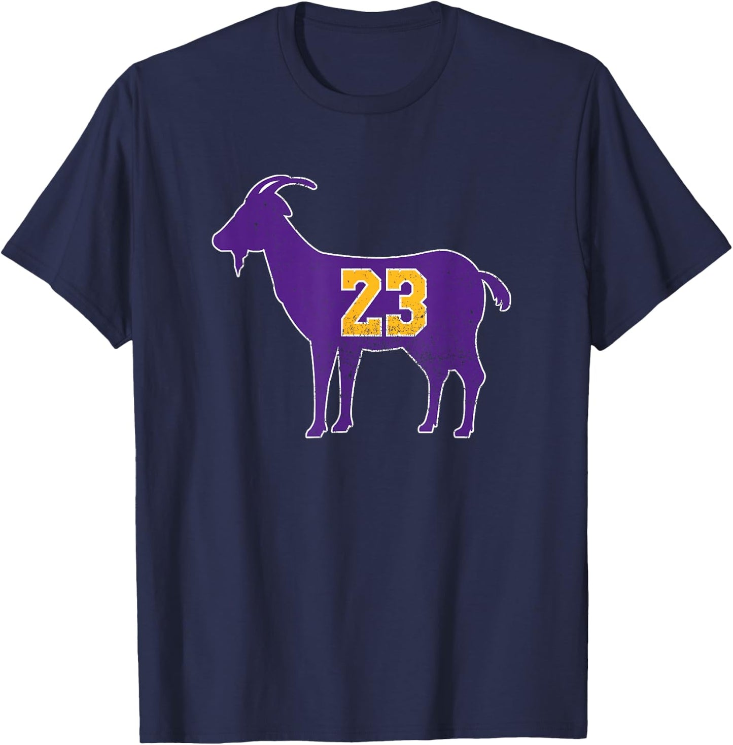 Vintage Goat 23 Distressed T-Shirt - T-Shirt | Navy