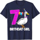 Funny Birthday Girl 7 Duck Shirt Women Duck Lovers T-Shirt - T-Shirt | Navy