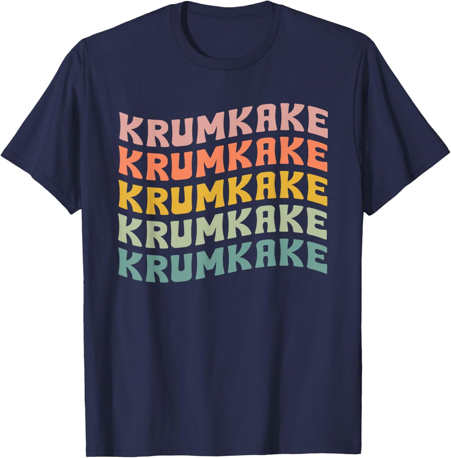 Krumkake Typeset Apparel Scandinavian Waffer Lovers T-Shirt - T-Shirt | Navy