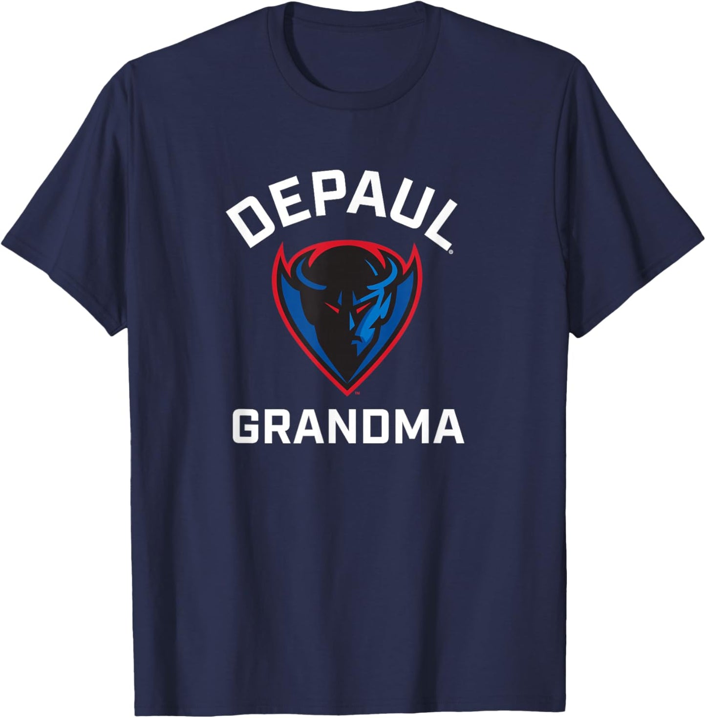 DePaul University Blue Demons Arched Grandma T-Shirt - T-Shirt | Navy