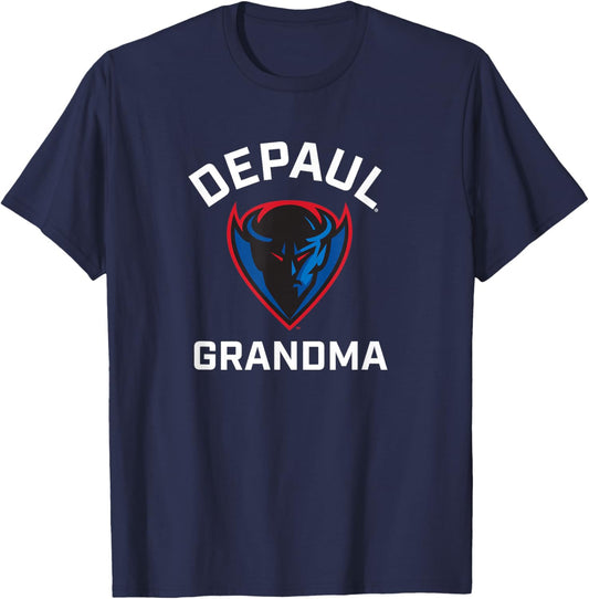DePaul University Blue Demons Arched Grandma T-Shirt - T-Shirt | Navy