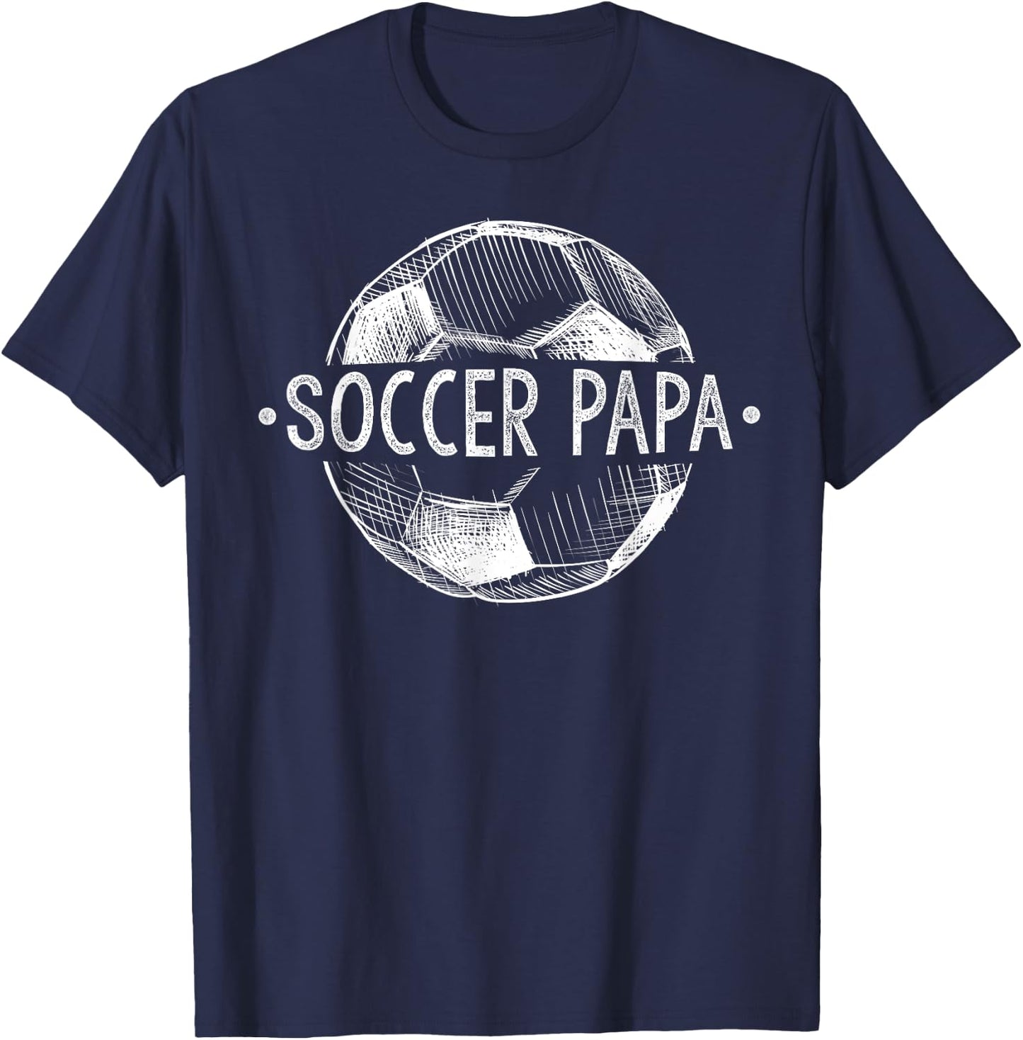 Soccer Papa Family Matching Team Player Gift Sport Lover Dad T-Shirt - T-Shirt | Navy