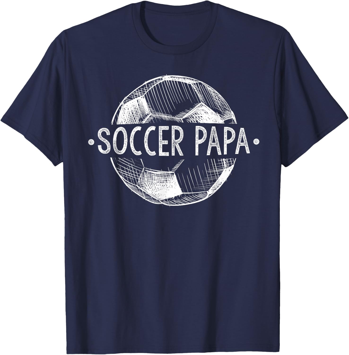 Soccer Papa Family Matching Team Player Gift Sport Lover Dad T-Shirt - T-Shirt | Navy