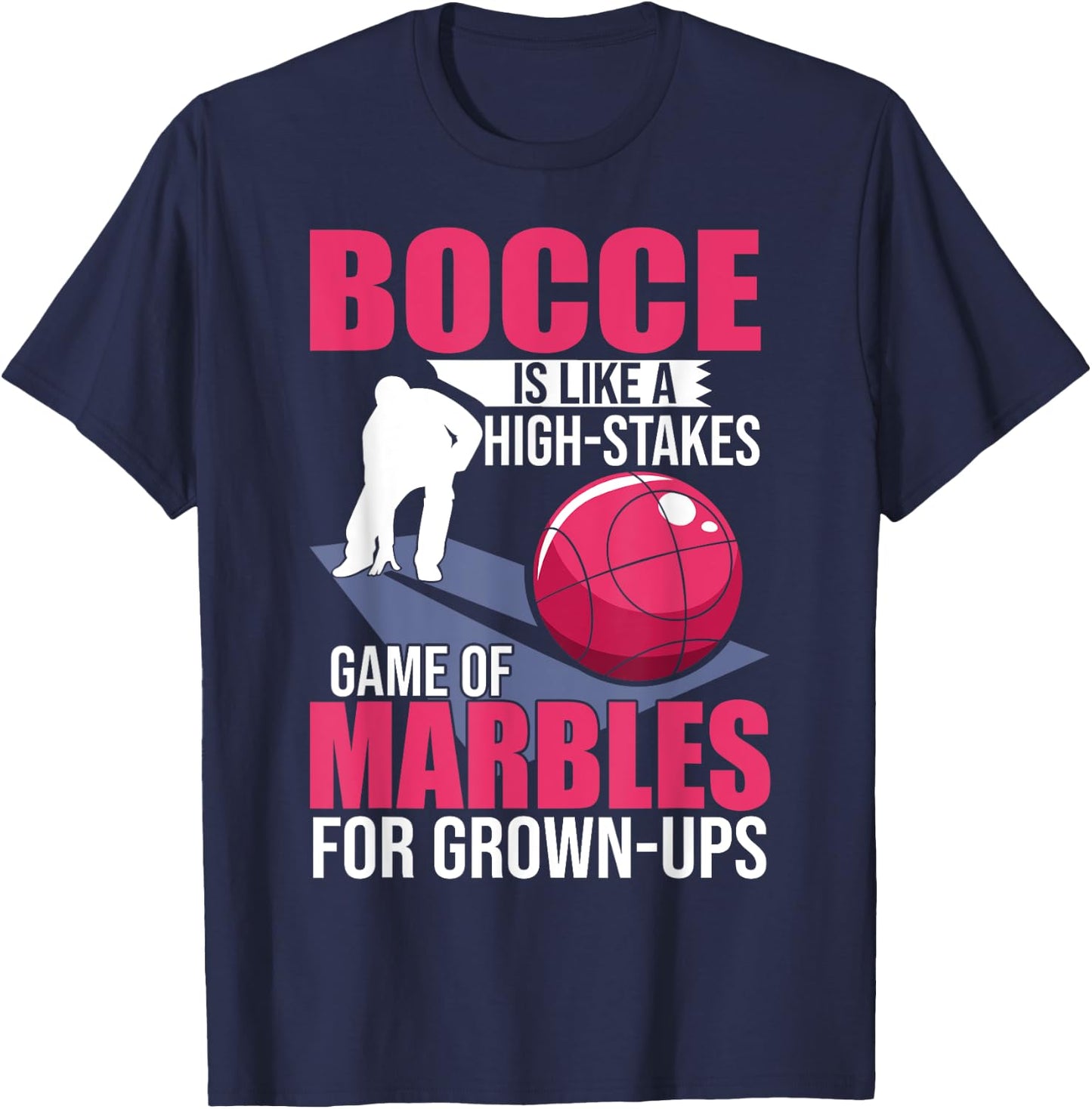Petanque Italian Bocci Sports Bocce Game Bocce Ball Player T-Shirt - T-Shirt | Navy
