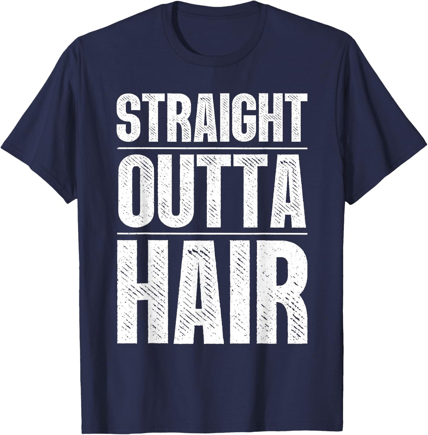 Funny Bald Man Design Dad Joke Bald Head Bald Guys T-Shirt - T-Shirt | Navy