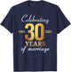 Funny Married 30 Years Of Marriage 1995 30th Wedding Couples T-Shirt - T-Shirt | Navy