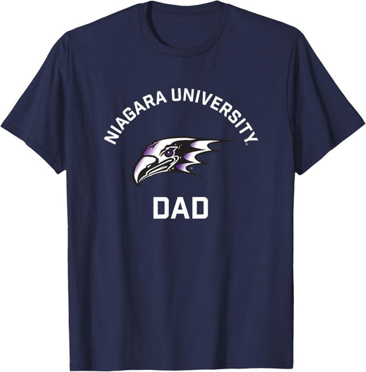 Niagara University Purple Eagles Arched Dad T-Shirt - T-Shirt | Navy
