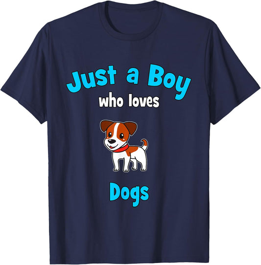 Dog Shirt for Boys | Children's Dog T-Shirt - T-Shirt | Navy