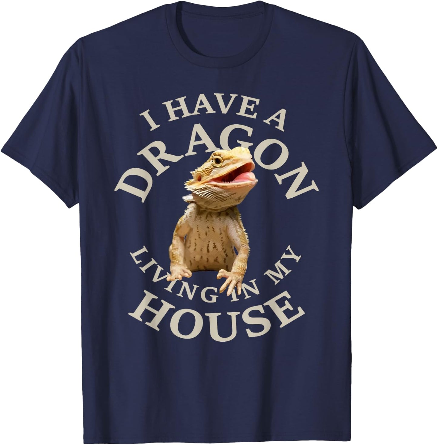 Bearded Dragon Design Youth Lizard Gift Clothing Pocket T-Shirt - T-Shirt | Navy