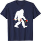 Bigfoot Wildland Firefighter Woodland Sasquatch Fireman T-Shirt - T-Shirt | Navy