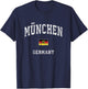 Munich Munchen Germany Vintage Athletic Sports Design T-Shirt - T-Shirt | Navy