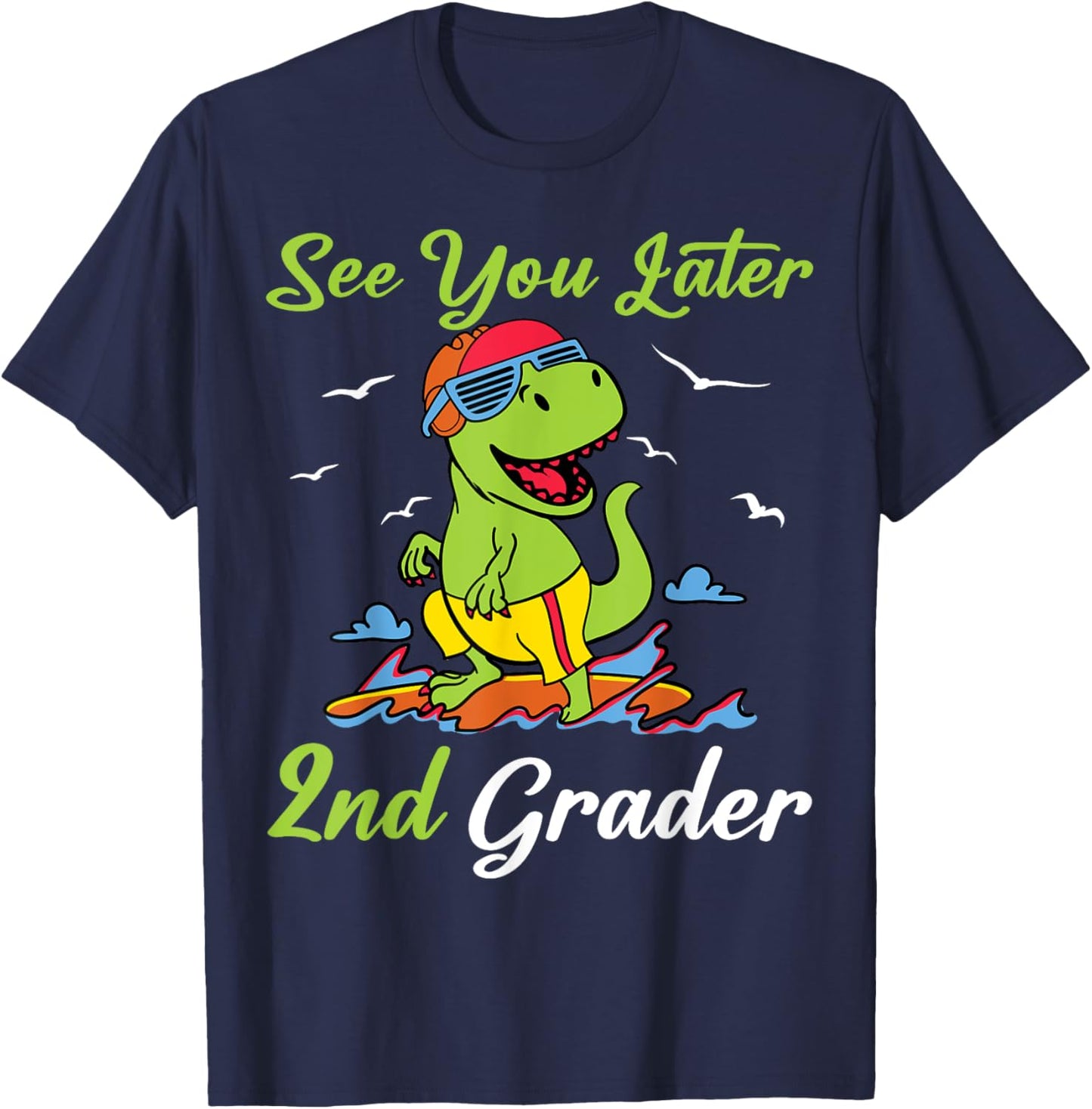 See You Later second 2nd Grader Last Day Of School Teacher Women Kids T-Shirt - T-Shirt | Navy