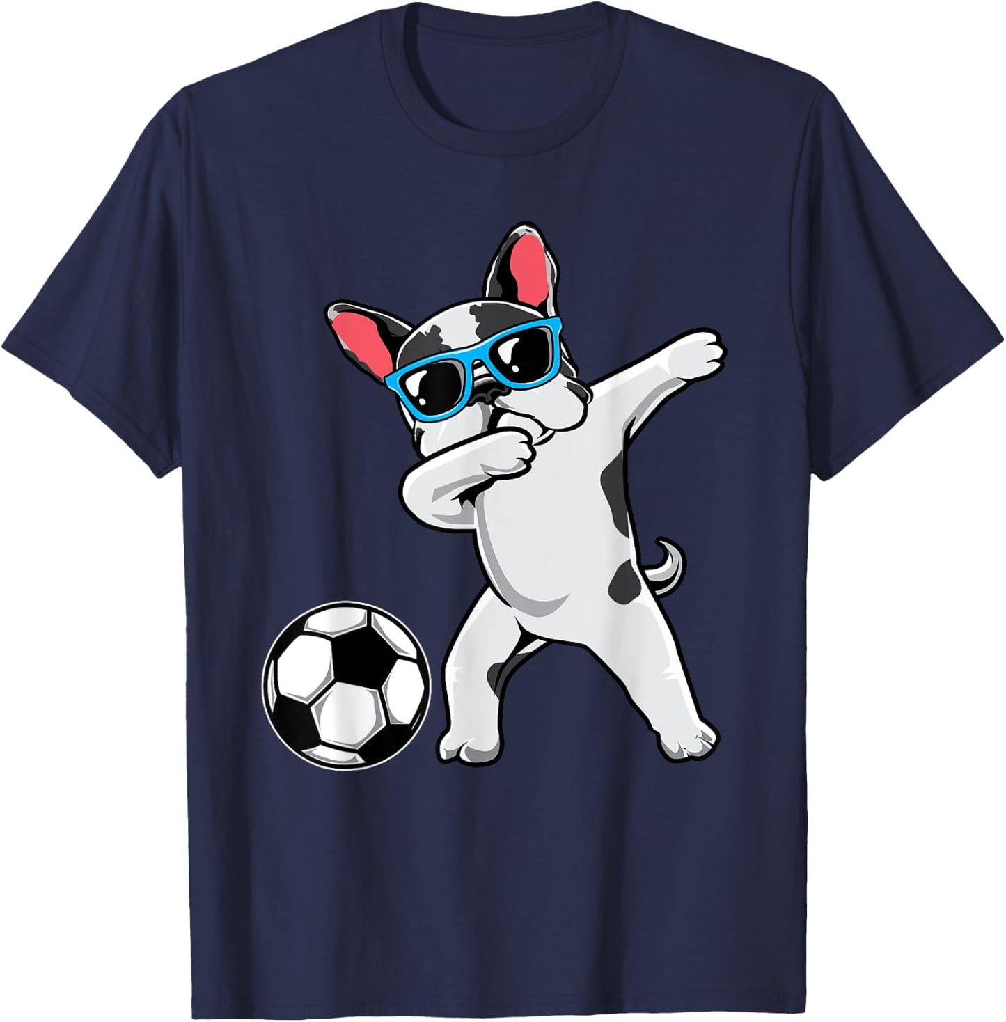 Dabbing French Bulldog Cute Frenchie Dab Soccer Boys Gift T-Shirt - T-Shirt | Navy