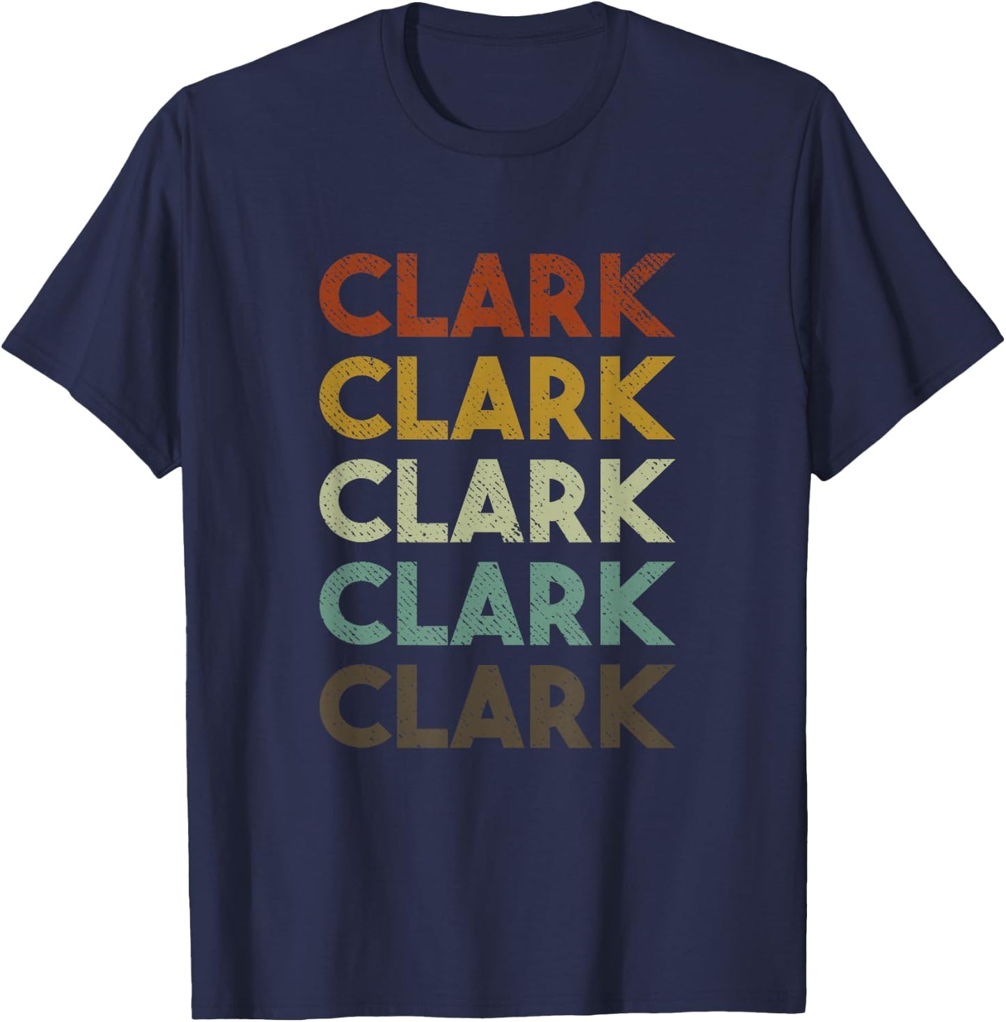 Retro Clark Vintage 80s Style T-Shirt - T-Shirt | Navy