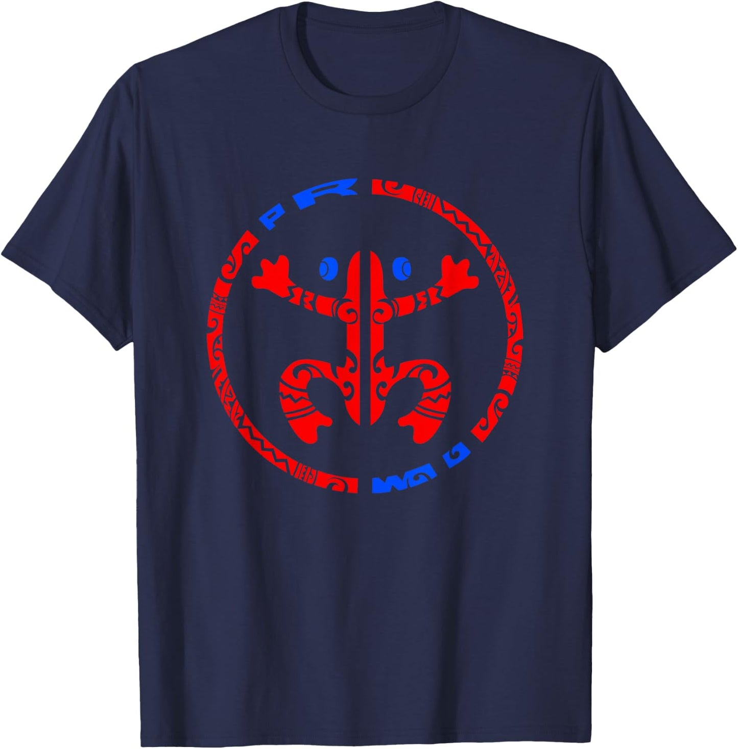 Puerto Rico Coqui Frog Taino - Boricua Tradition Small T-Shirt - T-Shirt | Navy