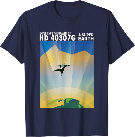 NASA Visions of The Future Super Earth HD 40307g T-Shirt - T-Shirt | Navy