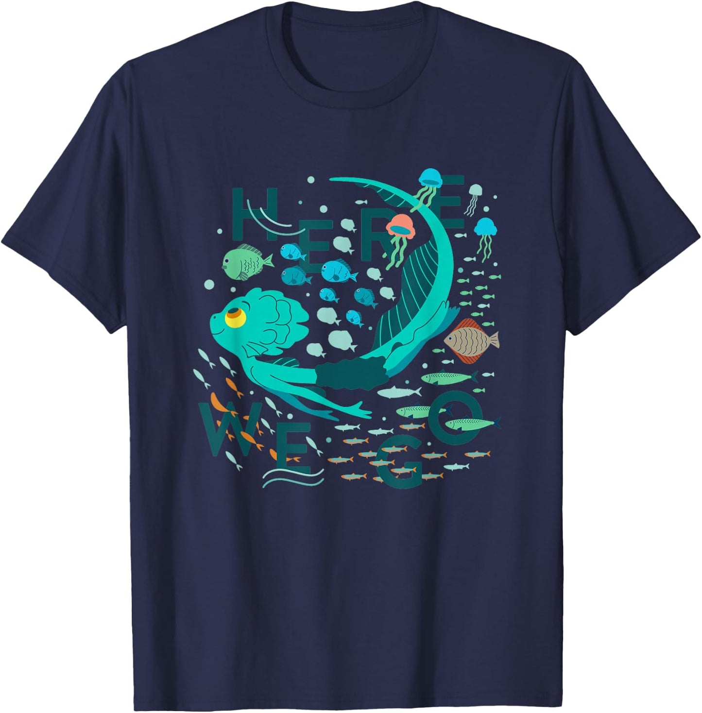 Disney Pixar Luca Here We Go T-Shirt - T-Shirt | Navy