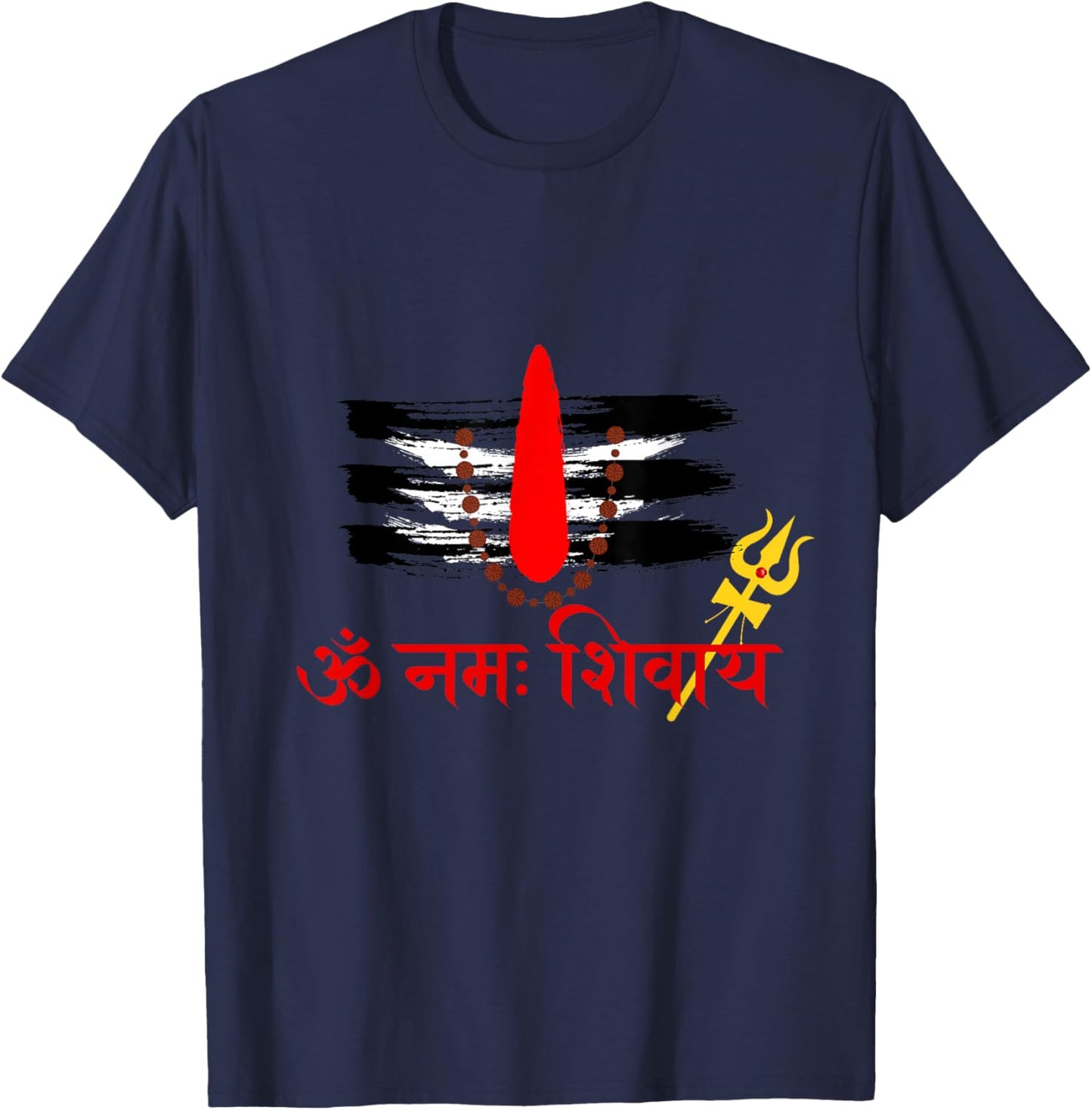 Lord Shiva Om Namah Shivaay Har Har Mahadev Indian culture T-Shirt - T-Shirt | Navy
