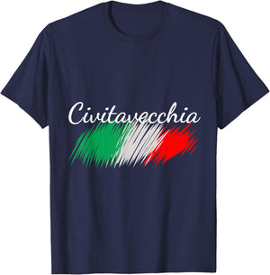 Civitavecchia Italy Flag Italia Souvenir Gift Matching T-Shirt - T-Shirt | Navy