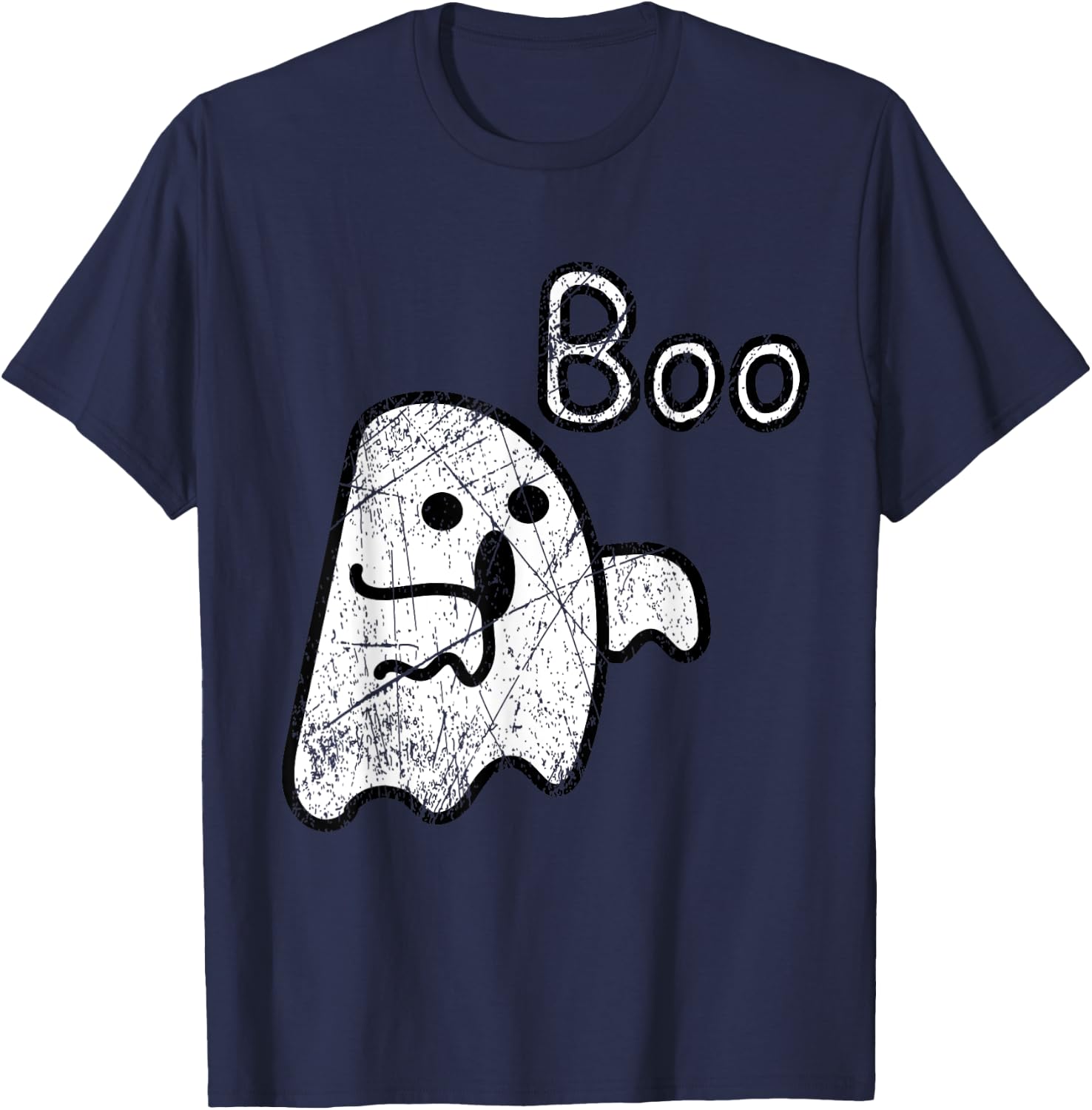 Boo ghost thumbs down funny! T-Shirt - T-Shirt | Navy