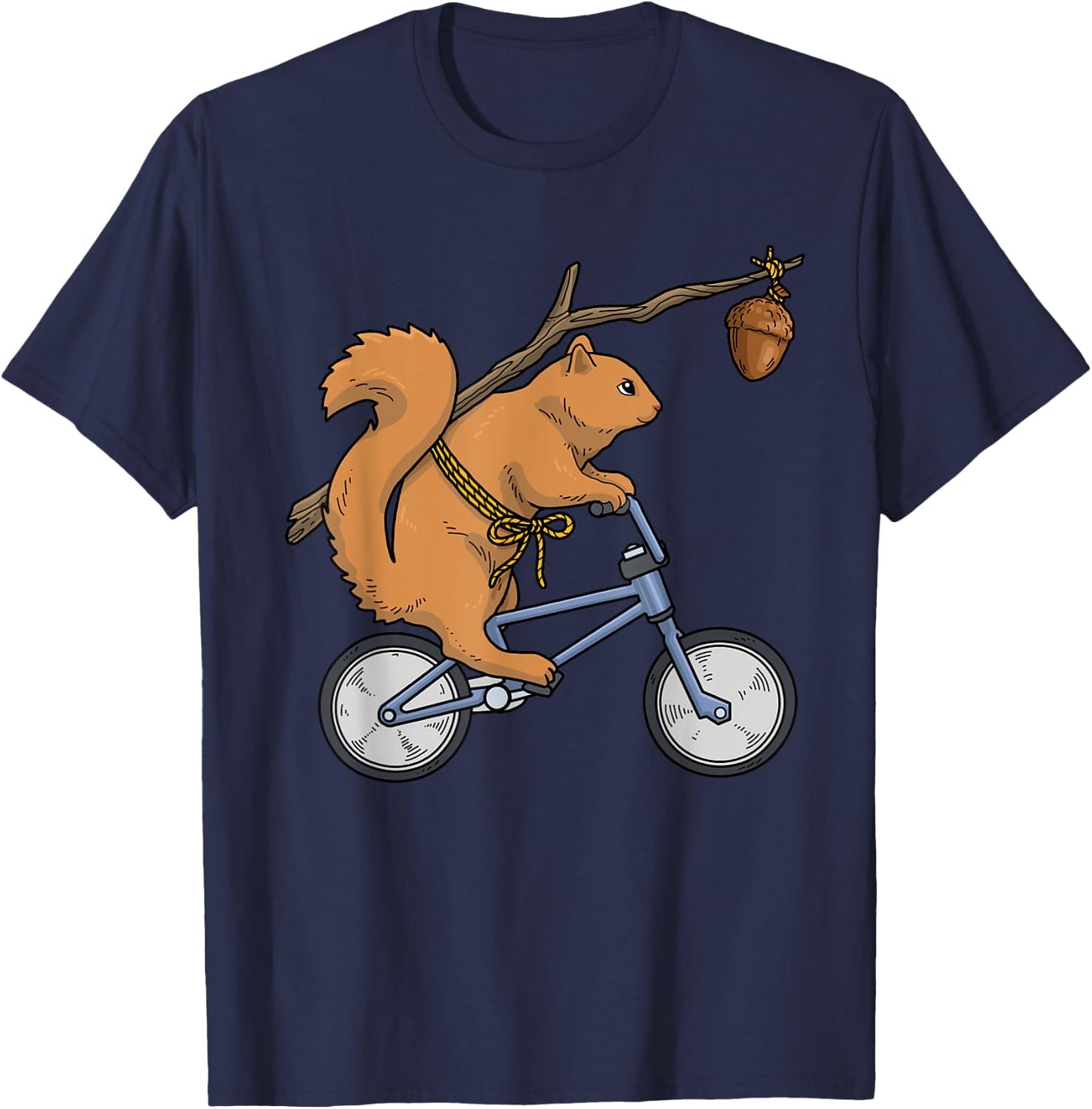 Bicycle Squirrel Women Squirrel Shirt Kids Birdfeeder T-Shirt - T-Shirt | Navy