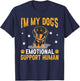 I'm My Dog's Emotional Support Human Dachshund Dog Lover T-Shirt - T-Shirt | Navy