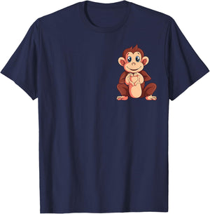 Monkey Lover Boys Girls Kids Women T-Shirt - T-Shirt | Navy