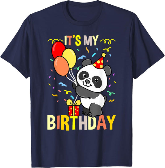 Hiking Lover Design Adult Its My Birthday Panda Animal T-Shirt - T-Shirt | Navy