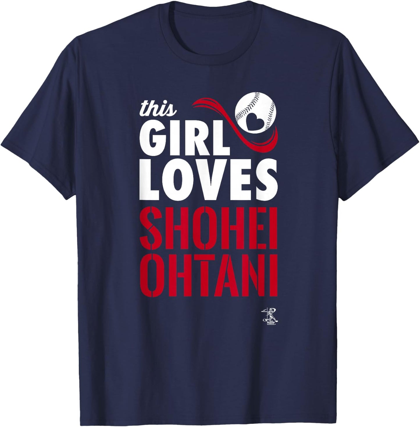 Shohei Ohtani This Girl Loves Los Angeles Baseball MLBPA T-Shirt - T-Shirt | Navy