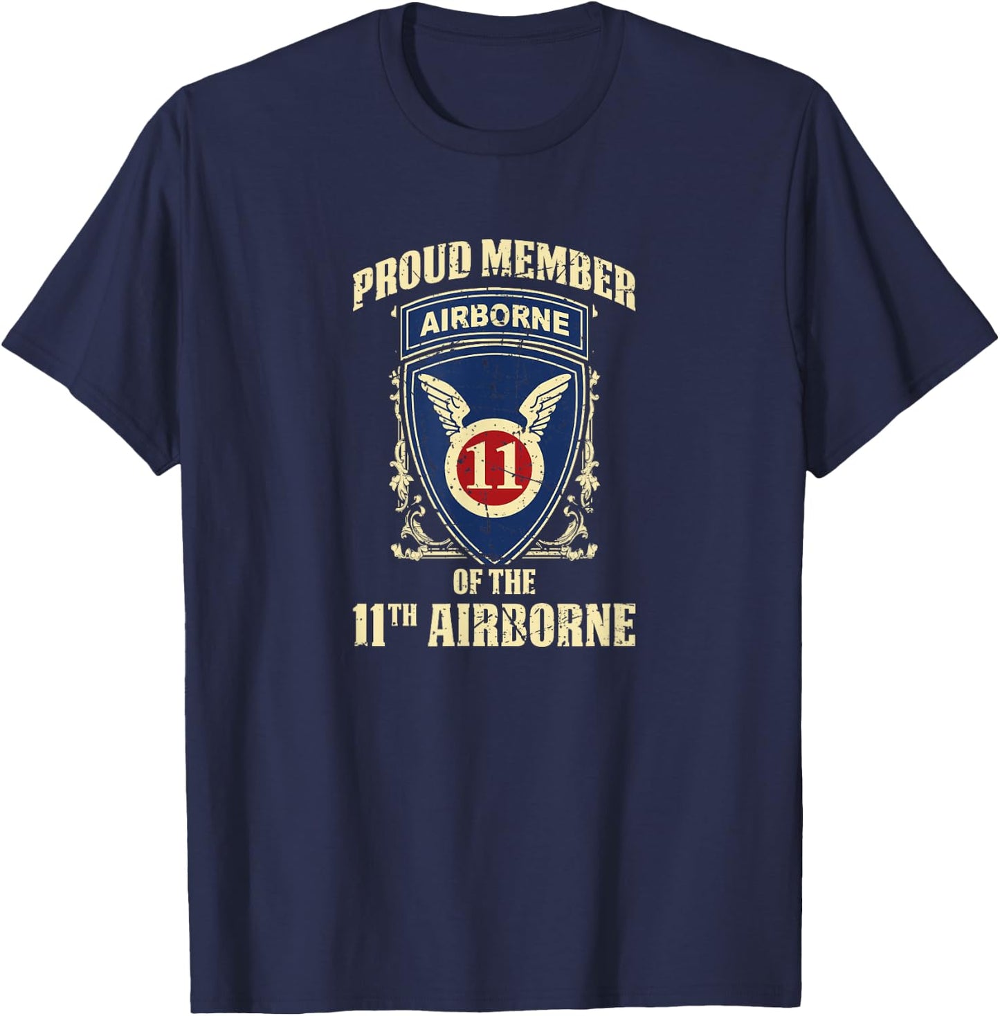 Airborne Shirt - 11th Airborne T-Shirt - T-Shirt | Navy