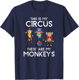 Zoo Keeper Animal Jungle Gift Monkey - Black - Small - -Adults - Short Sleeve - Cotton 60% Polyester 40% T-Shirt - T-Shirt | Navy