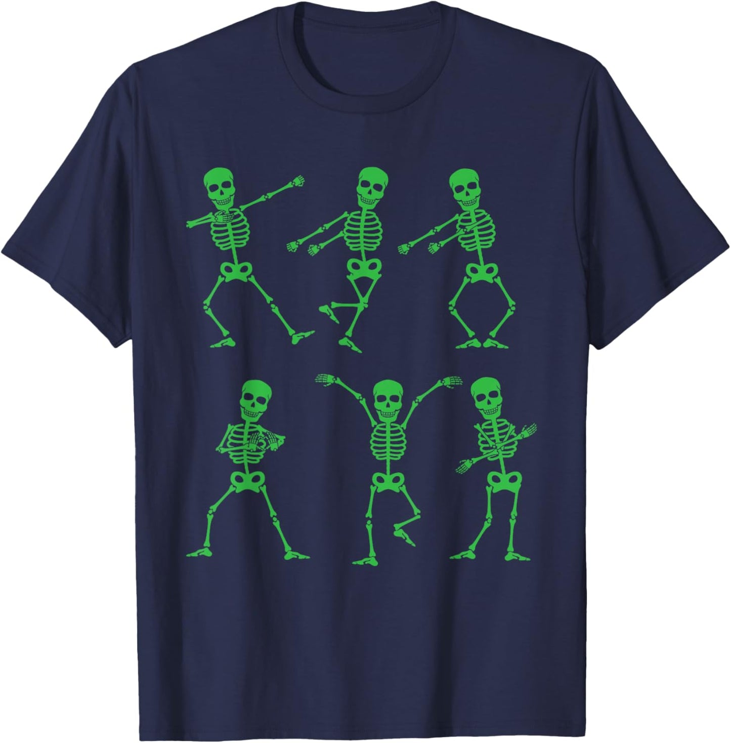 Happy Halloween Dancing Skeletons Skull Party Adults Kids T-Shirt - T-Shirt | Navy