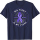 His fight is my fight testicular cancer awareness T-Shirt - T-Shirt | Navy