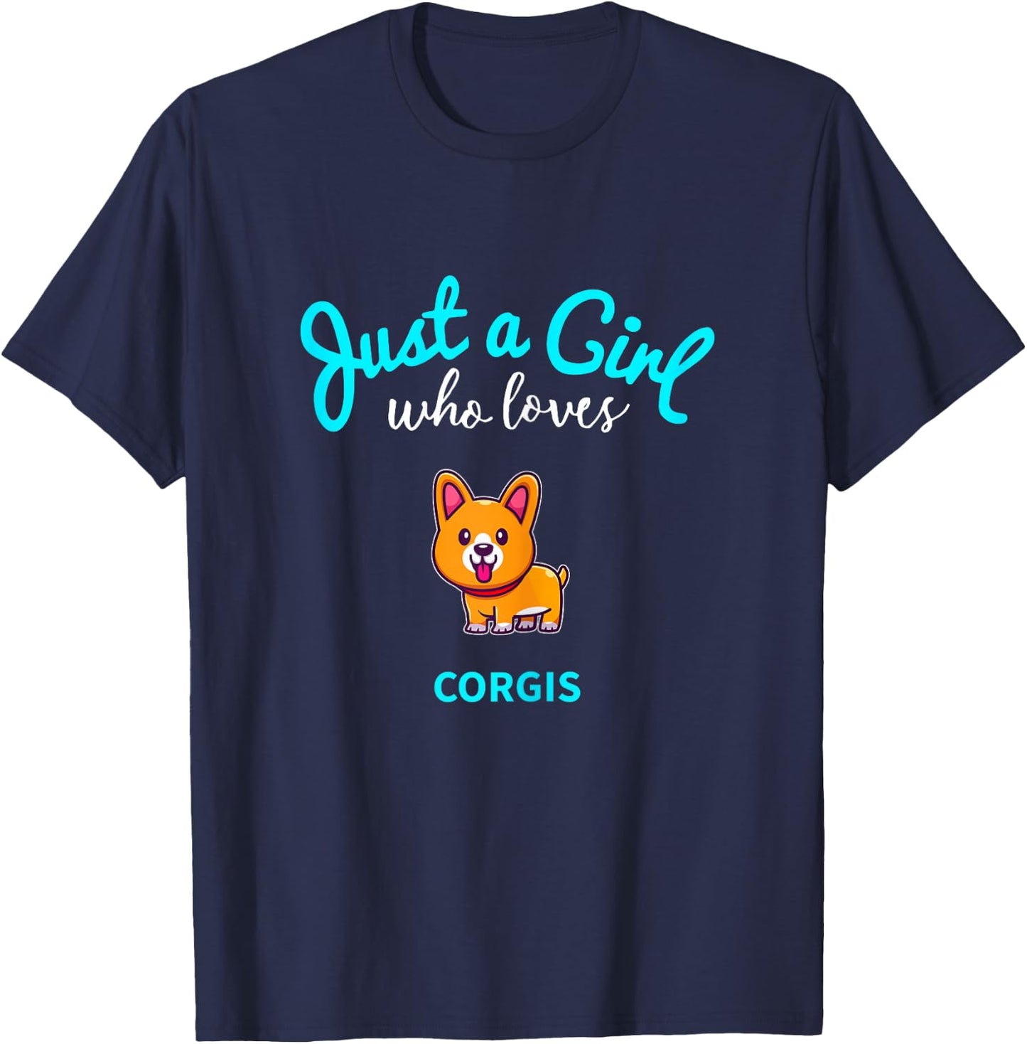 Corgi Shirt for Girls | Kids Corgi T-Shirt - T-Shirt | Navy