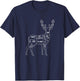 Deer Meat Cuts T-Shirt - T-Shirt | Navy