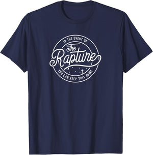 Rapture With Cross Bible Book of Revelation for Christian T-Shirt - T-Shirt | Navy