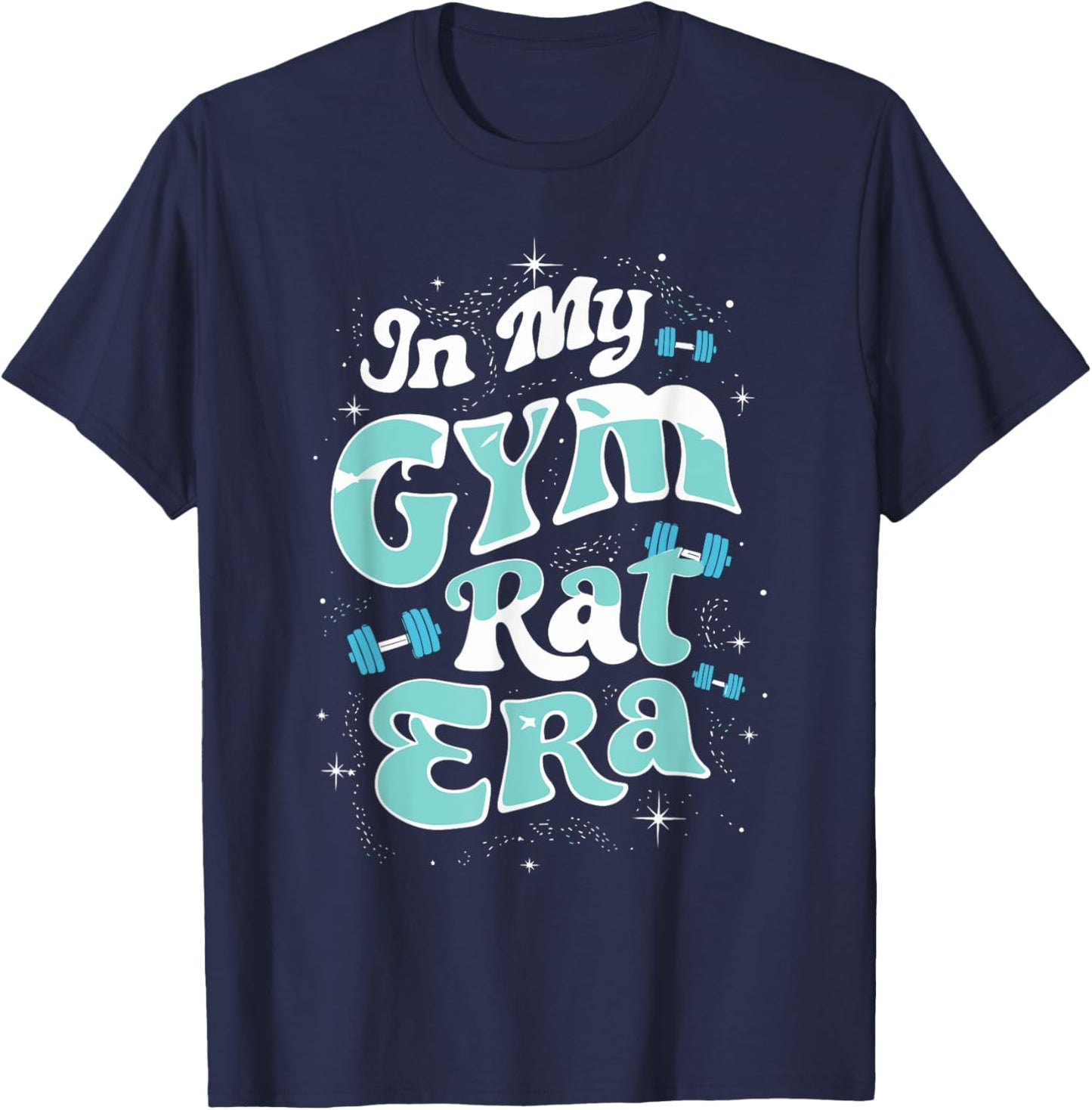 In My Gym Rat Era Groovy Fitness Bodybuilding Workout T-Shirt - T-Shirt | Navy