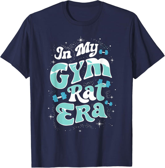 In My Gym Rat Era Groovy Fitness Bodybuilding Workout T-Shirt - T-Shirt | Navy