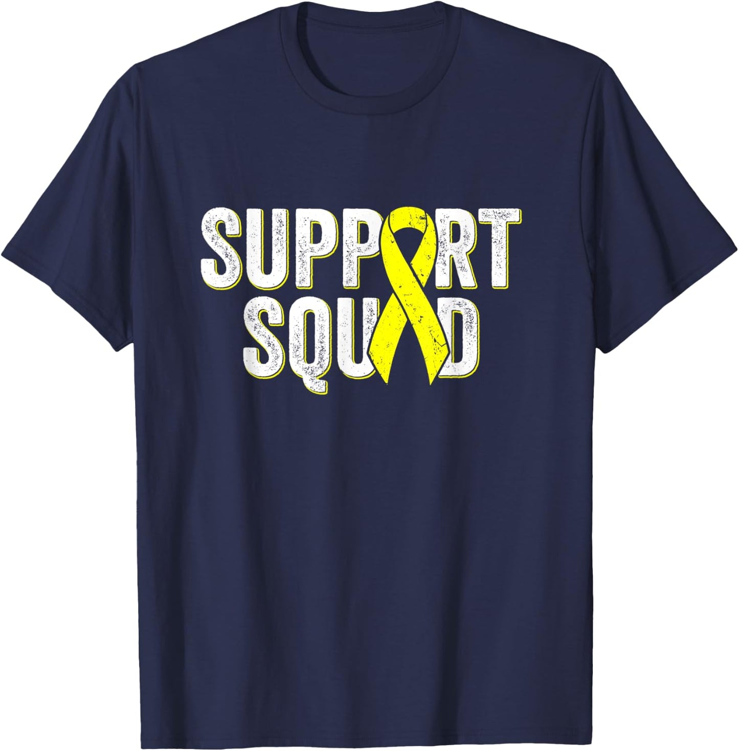 Endometriosis Awareness - Support Squad Endo Support Ribbon T-Shirt - T-Shirt | Navy