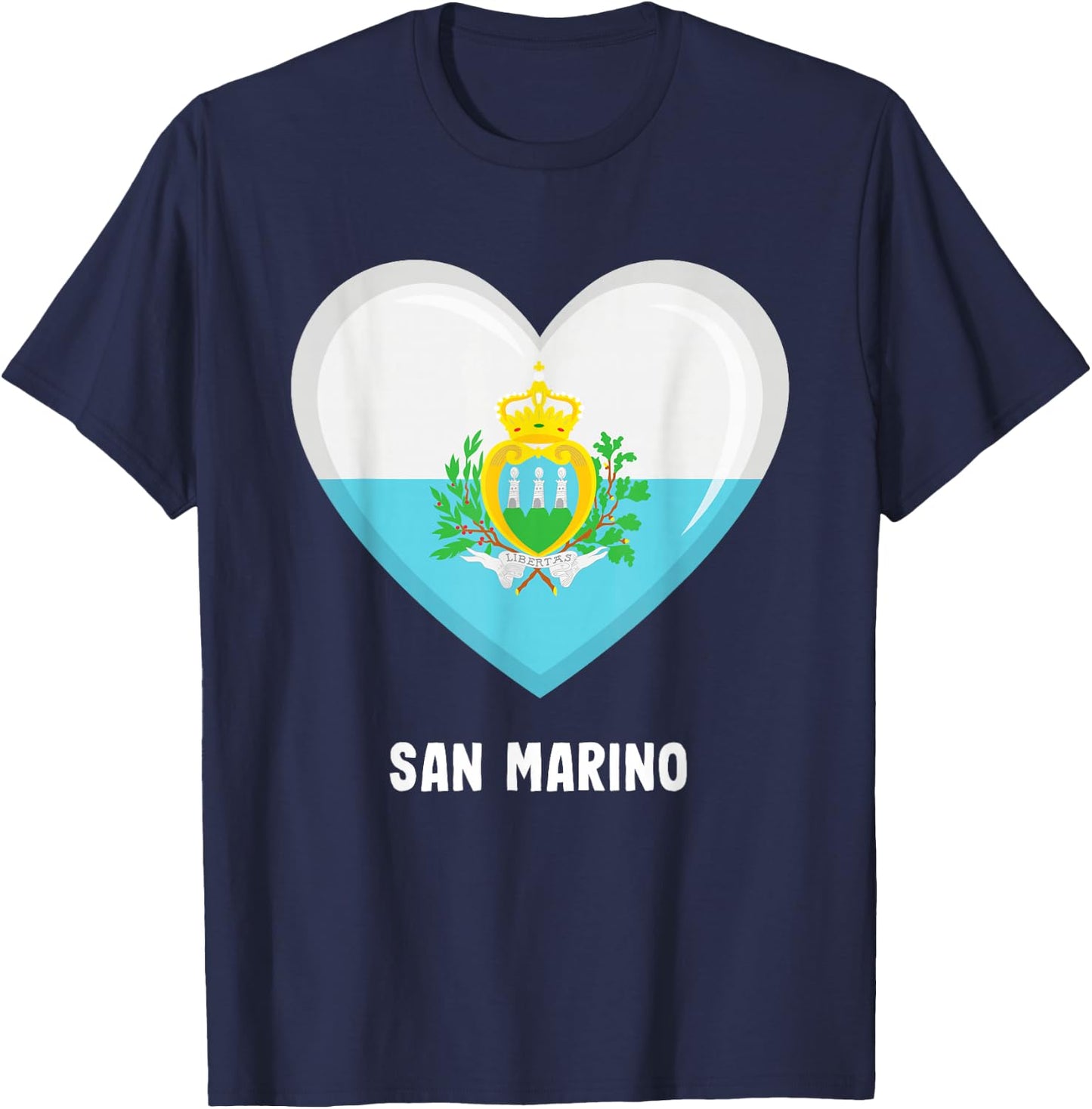 San Marino Flag Jersey | San Marinese T-Shirt - T-Shirt | Navy