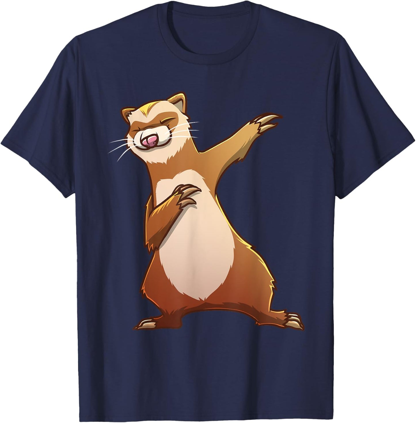 Funny Ferret Gift Kids Men Women Dabbing Dance Hip-hop T-Shirt - T-Shirt | Navy