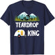 Teardrop King RV Trailer Camping Tiny House Caravan Camper T-Shirt - T-Shirt | Navy