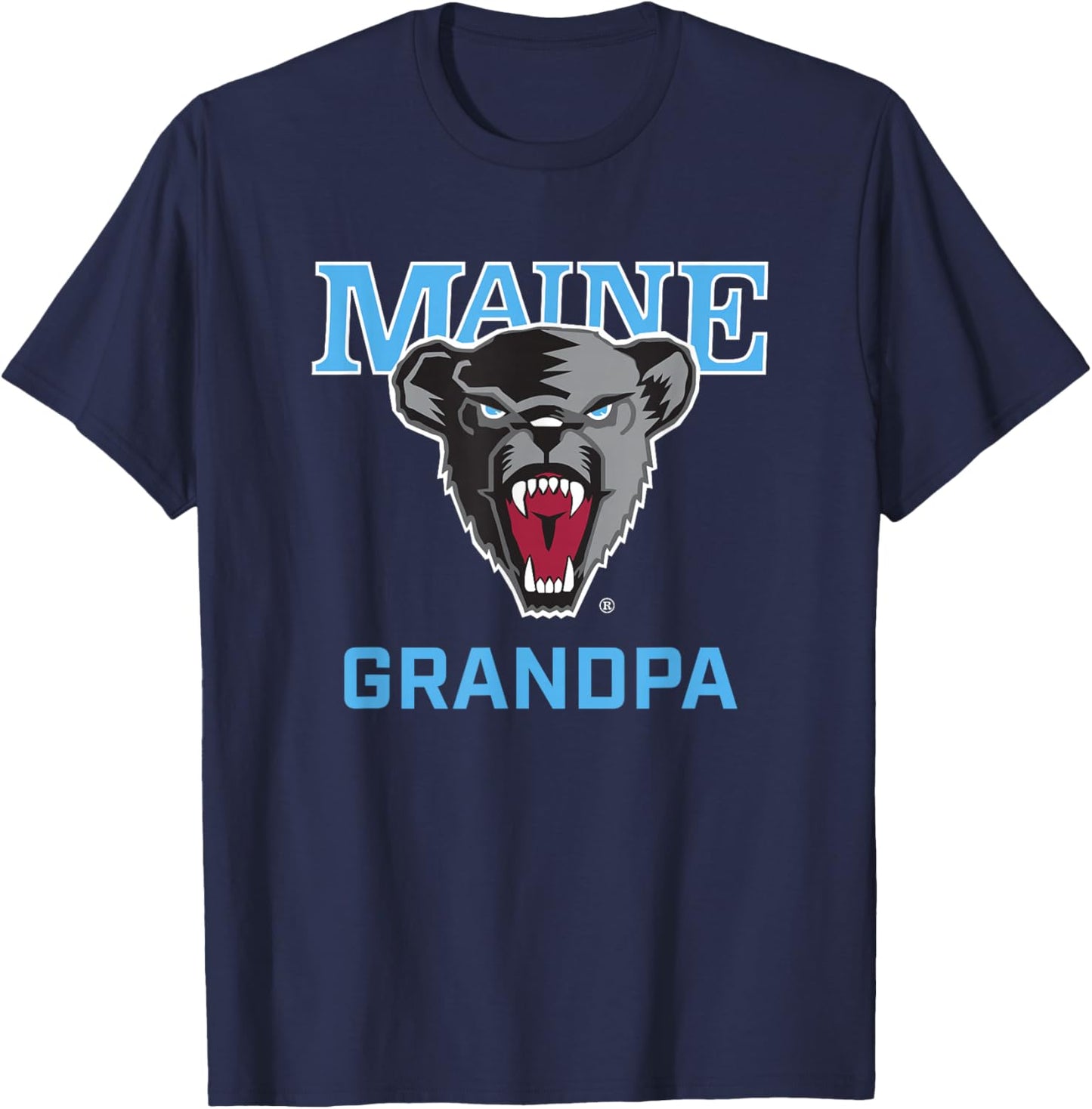 University of Maine Black Bears Arched Grandpa T-Shirt - T-Shirt | Navy