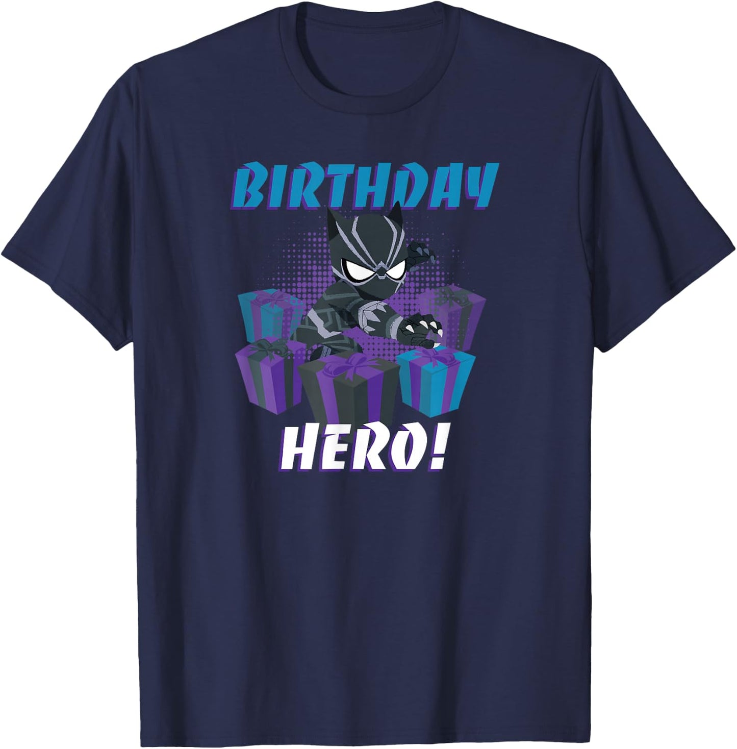 Marvel Black Panther Toon Party Birthday Hero T-Shirt - T-Shirt | Navy