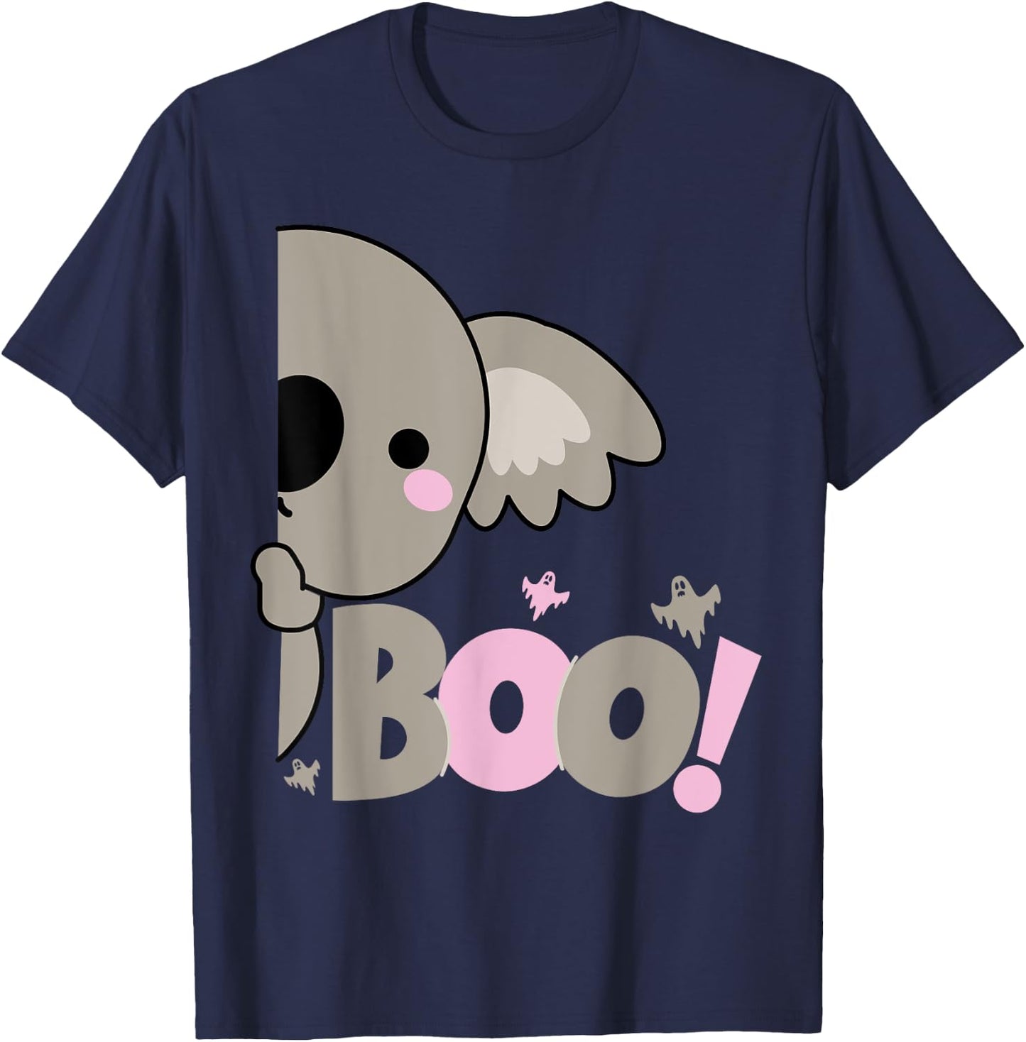Boo Funny Koala Hiding Peekaboo Scary Halloween Costume T-Shirt - T-Shirt | Navy