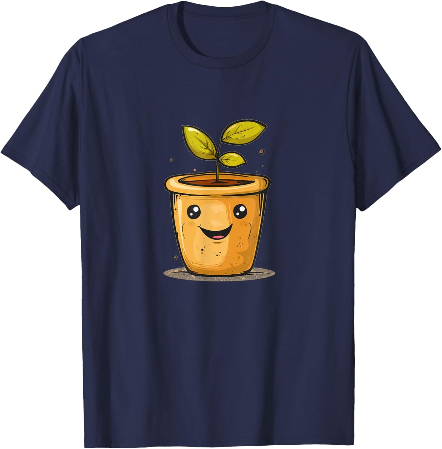 Nice Flower Pot Face T-Shirt - T-Shirt | Navy