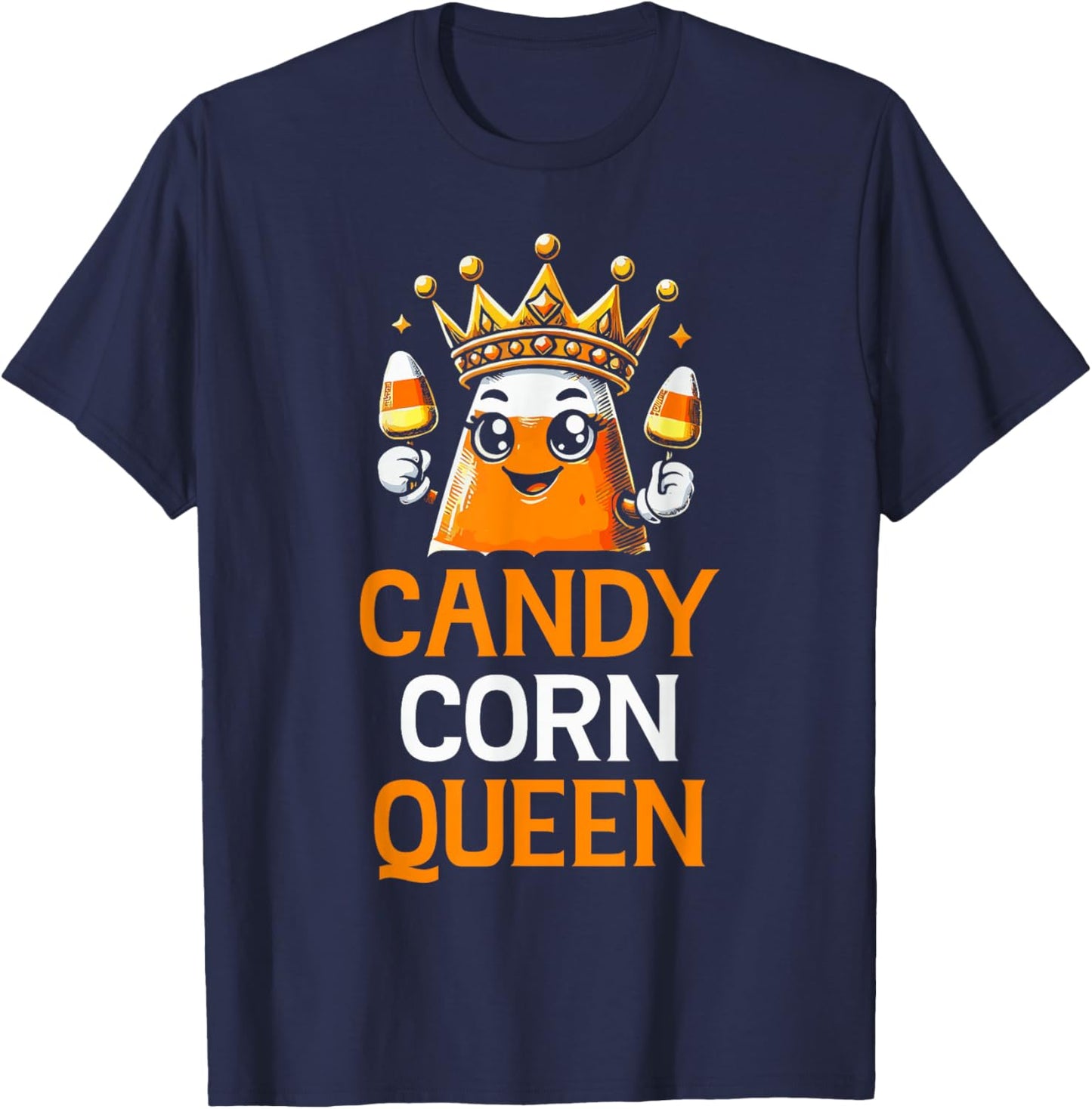 Candy Corn Queen T-Shirt - T-Shirt | Navy